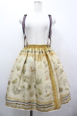 画像1: ALICE and the PIRATES / Little dreaming sailor 屋根裏部屋のちいさな冒険 柄スカート  ベージュ I-26-04-03-064-PA-SK-SA-ZI