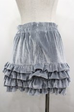 画像2: Ank Rouge / ベロアフリルスカパン M ブルー I-26-04-03-066-CA-SK-TE-ZI (2)