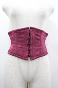 abilletage / レース柄ミニショートコルセット  濃ピンク I-26-04-03-075-GO-ZA-SA-ZI