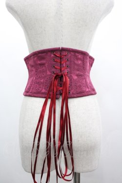 画像2: abilletage / レース柄ミニショートコルセット  濃ピンク I-26-04-03-075-GO-ZA-SA-ZI