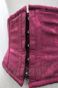 画像3: abilletage / レース柄ミニショートコルセット  濃ピンク I-26-04-03-075-GO-ZA-SA-ZI