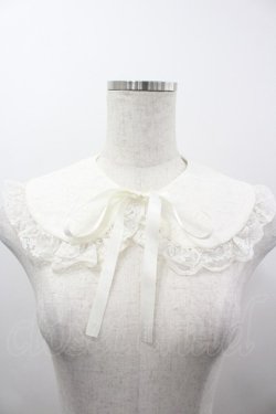 画像1: m petit by misako / NINA’Sコラボ レース付け襟  白 I-26-04-03-077-LO-ZA-TE-ZI