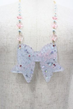 画像1: Angelic Pretty / きらめきリボンネックレス  サックス I-26-04-03-078-AP-AC-TE-ZI