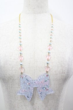 画像2: Angelic Pretty / きらめきリボンネックレス  サックス I-26-04-03-078-AP-AC-TE-ZI