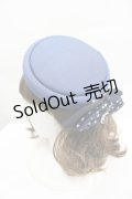 axes femme / ブローチ付カクテルハット  ブルー I-26-04-03-087-AX-TO-TE-ZI