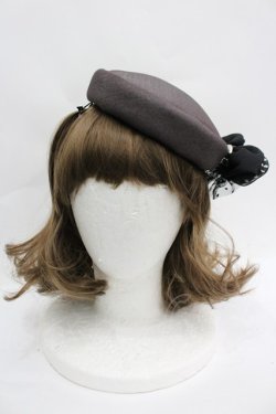 画像2: axes femme / ブローチ付カクテルハット  ブラウン I-26-04-03-089-AX-TO-TE-ZI