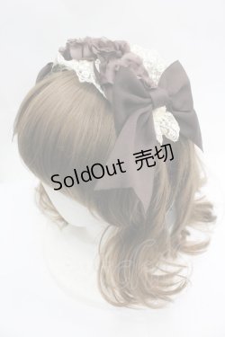 画像1: Innocent World / ローズリボンオーバルカチューシャ  ブラウン I-26-04-03-107-IW-AC-SA-ZI