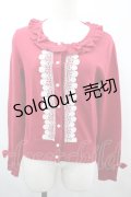BABY,THE STARS SHINE BRIGHT / ローズレースニットカーディガン  ボルドーＸ白 I-26-04-03-012-BA-TO-SA-ZI