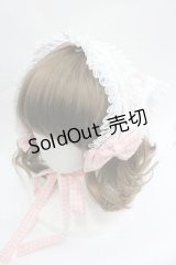 LOLITA / 五月アイコラボ/チェックリボンバブーシュカ  ピンク×白 I-26-04-03-110-LO-ZA-TE-ZI