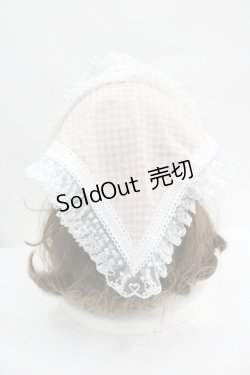 画像3: LOLITA / 五月アイコラボ/チェックリボンバブーシュカ  ピンク×白 I-26-04-03-110-LO-ZA-TE-ZI