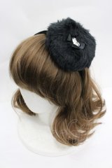 MILK / HATベビーパフカチューシャ  ブラック I-26-04-03-113-ML-AC-SA-ZI