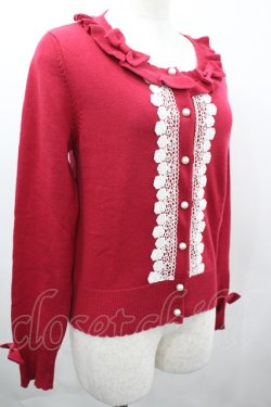 画像3: BABY,THE STARS SHINE BRIGHT / ローズレースニットカーディガン  ボルドーＸ白 I-26-04-03-012-BA-TO-SA-ZI