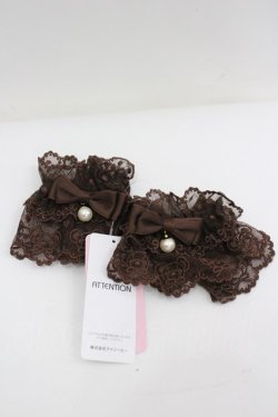画像1: axes femme kawaii / クマ刺繍お袖留め  茶 I-26-04-03-123-AX-ZA-SA-ZI
