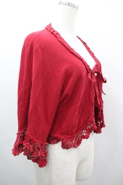 画像3: BABY,THE STARS SHINE BRIGHT / BABY刺繍ニットボレロ  ボルドー I-26-04-03-013-BA-TO-SA-ZI