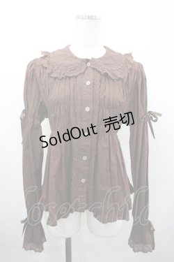 画像1: BABY,THE STARS SHINE BRIGHT / ベビードールブラウス  ブラウン I-26-04-03-002-BA-BL-SA-ZI