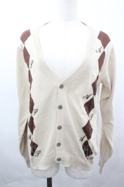 画像1: ALICE and the PIRATES / アーガイルカーディガン  ベージュ I-26-04-03-015-PA-TO-SA-ZI