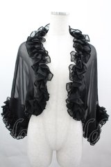 Na+H / シフォンボレロ  黒 I-26-04-03-019-PU-TO-SA-ZI