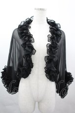 画像1: Na+H / シフォンボレロ  黒 I-26-04-03-019-PU-TO-SA-ZI (1)