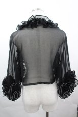 画像2: Na+H / シフォンボレロ  黒 I-26-04-03-019-PU-TO-SA-ZI (2)