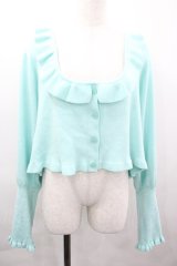 CHIP CLIP / 五月アイ/フリルカーディガン 4L ミント I-26-04-03-021-PU-TO-TE-ZI