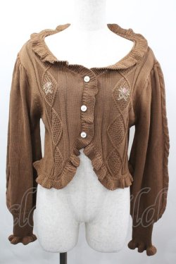 画像1: Eri Aino's collaboration / TT*AINバラシシュウカーディガン L 中茶 I-26-04-03-023-PU-TO-SA-ZI