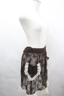 画像3: Eri Aino's collaboration / TT*AINレースエプロン L 中茶 I-26-04-03-024-PU-ZA-SA-ZI