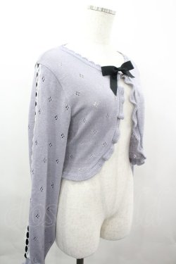 画像3: axes femme POETIQUE / フリルラメニットカーディガン M ブルーグレー I-26-04-03-025-AX-TO-SA-ZI