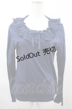 画像1: PINK HOUSE / ピンタック襟カットソー  青 I-26-04-03-027-LO-TO-SA-ZI