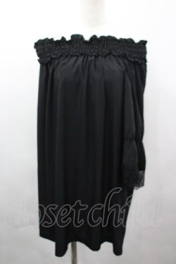 画像1: Na+H / vioオフショルダーワンピース  黒 I-26-04-03-030-PU-OP-SA-ZI