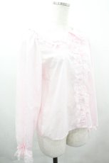 画像4: majoretty / 襟はしごリボンレースブラウス L ピンク I-26-04-03-003-GO-BL-SA-ZI (4)