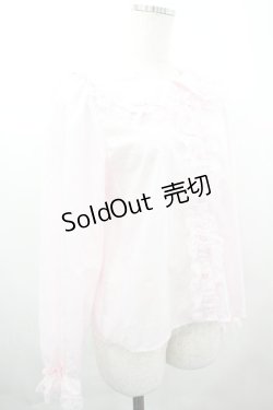 画像4: majoretty / 襟はしごリボンレースブラウス L ピンク I-26-04-03-003-GO-BL-SA-ZI