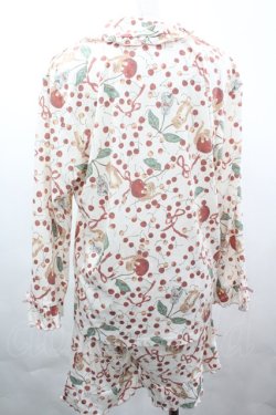 画像2: PINK HOUSE / キャットチェリードロップルームウェア  アイボリー I-26-04-03-031-LO-OP-SA-ZI
