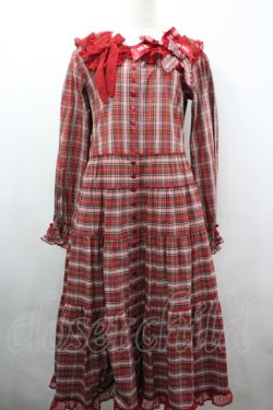 画像1: PINK HOUSE / PINK HOUSE×misako aoki チェックワンピース  赤チェック I-26-04-03-032-LO-OP-SA-ZI