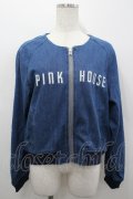 PINK HOUSE / ロゴ刺繍ブルゾン 3(M) ブルー I-26-04-06-030-LO-JA-SA-ZI