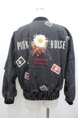 画像3: PINK HOUSE / 雛菊とさくらんぼ刺繍入りリバーシブルブルゾン  黒Ｘデニム I-26-04-06-033-LO-JA-SA-ZI (3)