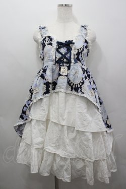 画像1: ALICE and the PIRATES / 宝石柄ジャンパースカート  紺 I-26-04-06-040-PA-OP-SA-ZI