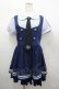 画像1: To Alice / ポリスレイヤード風ワンピース  ネイビー I-26-04-06-042-LO-OP-SA-ZI (1)