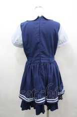 画像3: To Alice / ポリスレイヤード風ワンピース  ネイビー I-26-04-06-042-LO-OP-SA-ZI (3)