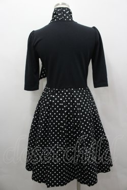 画像3: MILK / Anna Scarfワンピース  黒Ｘ白 I-26-04-06-045-ML-OP-SA-ZI