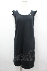 MILK / フリルカットジャンパースカート  黒 I-26-04-06-047-ML-OP-SA-ZI