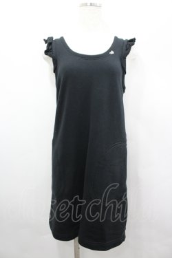 画像1: MILK / フリルカットジャンパースカート  黒 I-26-04-06-047-ML-OP-SA-ZI