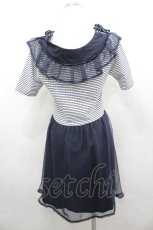 画像3: MILK / リリアンDRESS  ネイビーＸ白 I-26-04-06-048-ML-OP-SA-ZI (3)