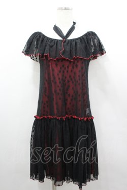 画像1: MILK / dreamy dress  黒Ｘ赤 I-26-04-06-049-ML-OP-SA-ZI