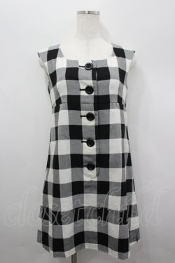 画像1: MILK / ROB ROYジャンパースカート  黒Ｘ白チェック I-26-04-06-052-ML-OP-SA-ZI
