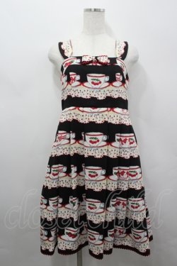 画像1: Emily Temple cute / Tea cupノースリーブワンピース  黒 I-26-04-06-056-ET-OP-SA-ZI