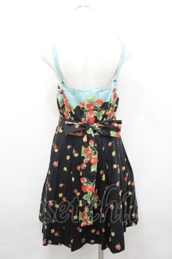 画像3: Jane Marple / ボーダーストロベリーサンドレス  黒 I-26-04-06-057-JM-OP-SA-ZI