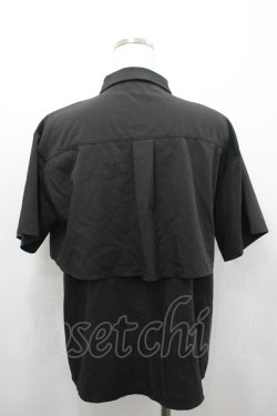 画像2: axes femme / チェーン付き半袖ブラウス  黒 I-26-04-06-001-AX-BL-SA-ZI