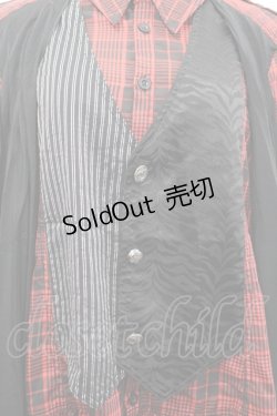 画像2: ALGONQUINS / ベスト重ね着風シャツワンピース  レッド I-26-04-06-061-AL-OP-SA-ZI