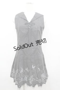 画像1: h.naoto Blood / セーラー襟ノースリーブミニワンピース  ブラック I-26-04-06-062-HN-OP-SA-ZI