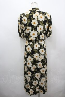 画像3: INGEBORG / 花柄開襟ワンピース  黒 I-26-04-06-069-LO-OP-TE-ZI